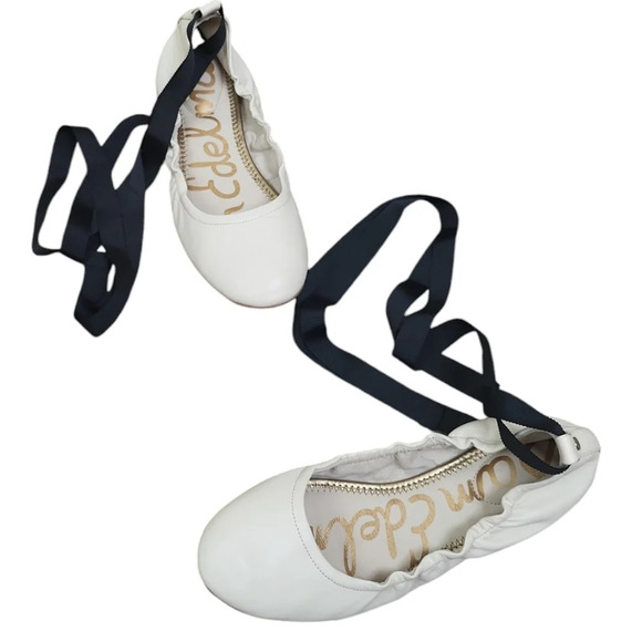 SAM EDELMAN Fallon Wraparound Ballet Flats Sz 10 - Picture 1 of 6